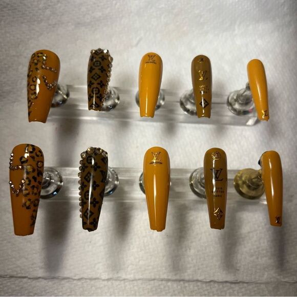 Fall press-on nails- classy and stylish- full set - Picture 9 of 11